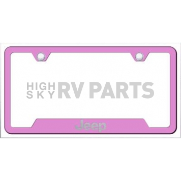 Automotive Gold License Plate Frame - Pink Stainless Steel - GFJEEEP