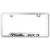 Automotive Gold License Plate Frame - Silver Stainless Steel - GFMIAEC