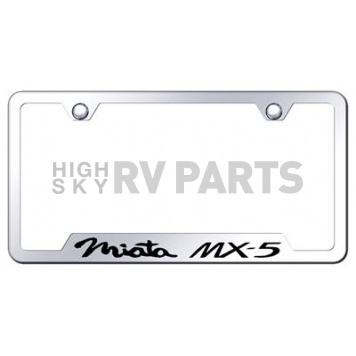 Automotive Gold License Plate Frame - Silver Stainless Steel - GFMIAEC