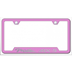 Automotive Gold License Plate Frame - Pink Stainless Steel - GFMIAEP