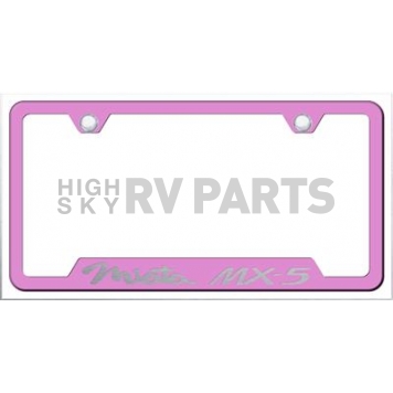 Automotive Gold License Plate Frame - Pink Stainless Steel - GFMIAEP