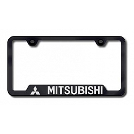 Automotive Gold License Plate Frame - Black Stainless Steel - GFMITEB