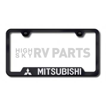 Automotive Gold License Plate Frame - Black Stainless Steel - GFMITEB