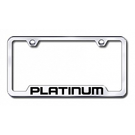 Automotive Gold License Plate Frame - Silver Stainless Steel - GFPLTEC