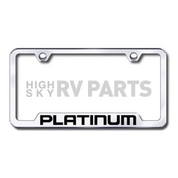 Automotive Gold License Plate Frame - Silver Stainless Steel - GFPLTEC