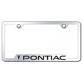 Automotive Gold License Plate Frame - Silver Stainless Steel - GFPONEC