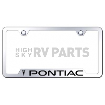 Automotive Gold License Plate Frame - Silver Stainless Steel - GFPONEC
