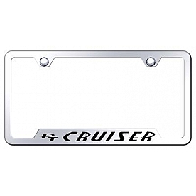 Automotive Gold License Plate Frame - Silver Stainless Steel - GFPTCEC