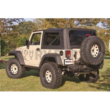 Rugged Ridge Soft Top - Black Fastback Top Sailcloth Fabric - 1373601