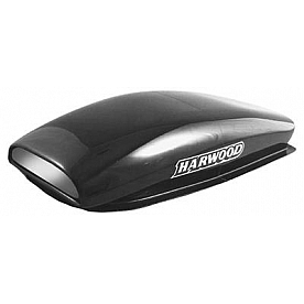 Harwood Fiberglass Hood Scoop - Closed Back Gelcoat Black - 3165