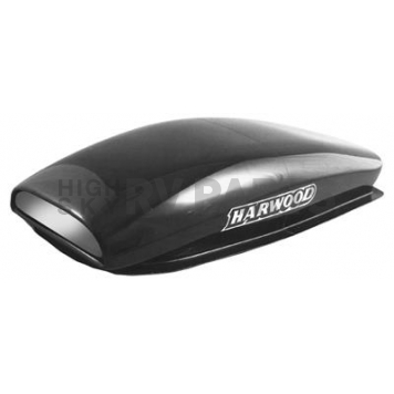 Harwood Fiberglass Hood Scoop - Closed Back Gelcoat Black - 3165