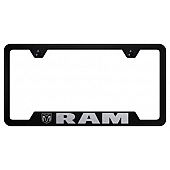 Automotive Gold License Plate Frame - Black Stainless Steel - GFRAMEB