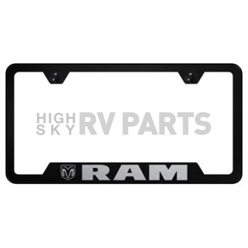 Automotive Gold License Plate Frame - Black Stainless Steel - GFRAMEB