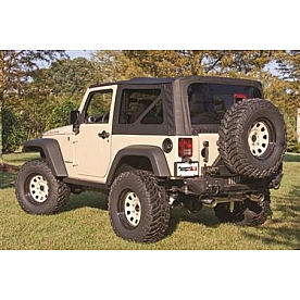 Rugged Ridge Soft Top - Black Standard Top Sailcloth Fabric - 1373635