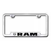 Automotive Gold License Plate Frame - Silver Stainless Steel - GFRAMEC