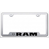 Automotive Gold License Plate Frame - Silver Stainless Steel - GFRAMES