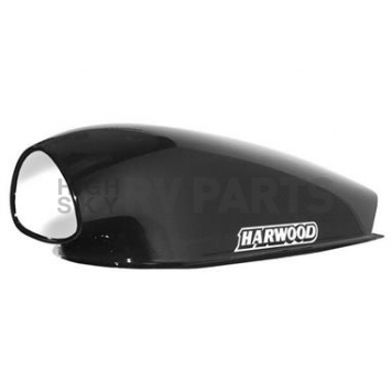 Harwood Fiberglass Hood Scoop - Open Back Gelcoat Black - 3182