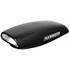 Harwood Fiberglass Hood Scoop - Pro Street Gelcoat Black - 4163