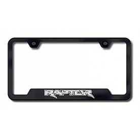 Automotive Gold License Plate Frame - Black Stainless Steel - GFRAPEB