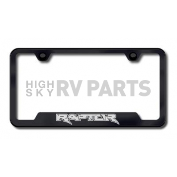 Automotive Gold License Plate Frame - Black Stainless Steel - GFRAPEB