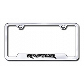 Automotive Gold License Plate Frame - Silver Stainless Steel - GFRAPEC