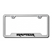 Automotive Gold License Plate Frame - Silver Stainless Steel - GFRAPES
