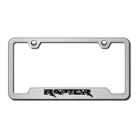 Automotive Gold License Plate Frame - Silver Stainless Steel - GFRAPES