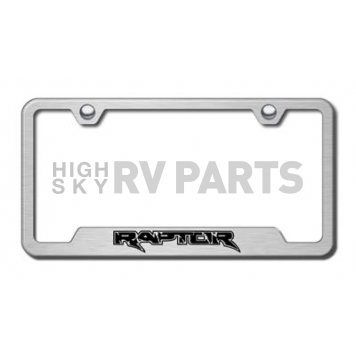 Automotive Gold License Plate Frame - Silver Stainless Steel - GFRAPES