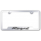 Automotive Gold License Plate Frame - Silver Stainless Steel - GFREGEC