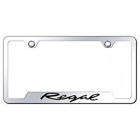 Automotive Gold License Plate Frame - Silver Stainless Steel - GFREGEC