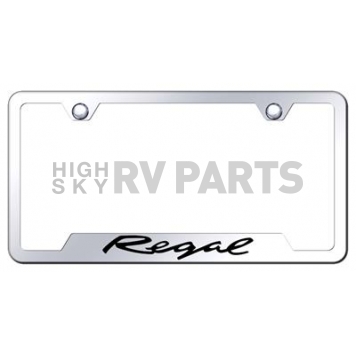 Automotive Gold License Plate Frame - Silver Stainless Steel - GFREGEC