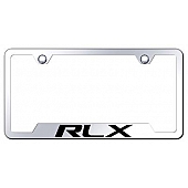 Automotive Gold License Plate Frame - Silver Stainless Steel - GFRLXEC