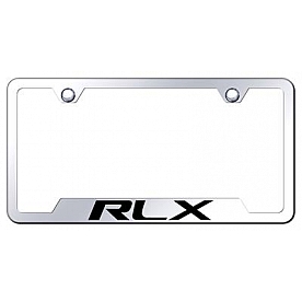 Automotive Gold License Plate Frame - Silver Stainless Steel - GFRLXEC