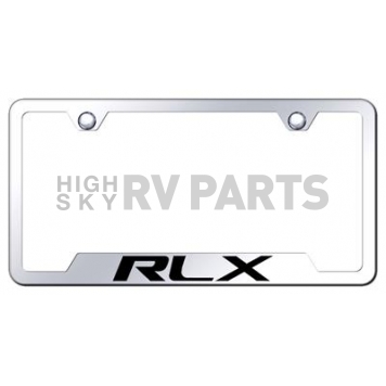 Automotive Gold License Plate Frame - Silver Stainless Steel - GFRLXEC