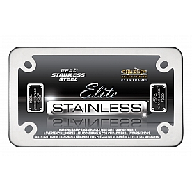 Cruiser License Plate Frame - MC Elite Stainless Steel - 77000