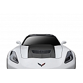 Extreme Dimensions Hood Scoop - Double Vented  Fiberglass Reinforced Plastic Black - 112447