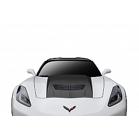 Extreme Dimensions Hood Scoop - Double Vented  Fiberglass Reinforced Plastic Black - 112447