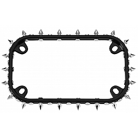 Cruiser License Plate Frame - MC Spikes Die Cast Zinc - 77015