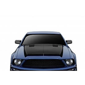 Extreme Dimensions Hood Scoop - Double Vented  Fiberglass Reinforced Plastic Black - 112448