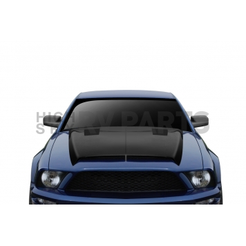 Extreme Dimensions Hood Scoop - Double Vented  Fiberglass Reinforced Plastic Black - 112448