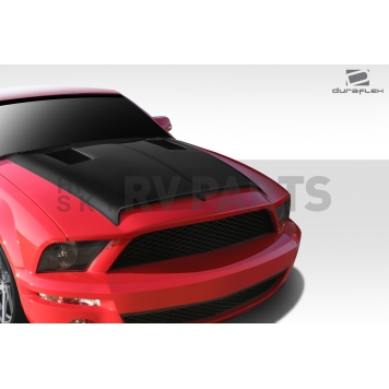 Extreme Dimensions Hood Scoop - Double Vented  Fiberglass Reinforced Plastic Black - 112448-1