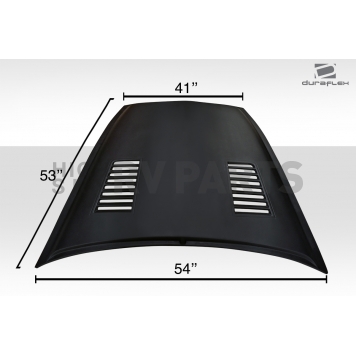 Extreme Dimensions Hood Scoop - Double Vented  Fiberglass Reinforced Plastic Black - 112448-2