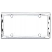 Cruiser License Plate Frame - Powder Coated Silver/ Black - 58230