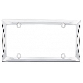 Cruiser License Plate Frame - Powder Coated Silver/ Black - 58230