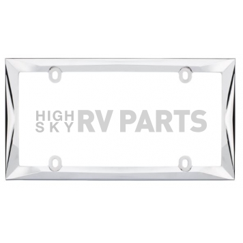 Cruiser License Plate Frame - Powder Coated Silver/ Black - 58230