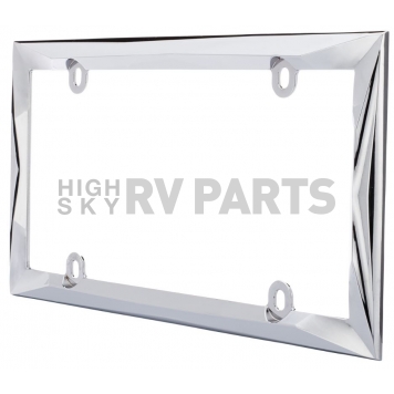 Cruiser License Plate Frame - Powder Coated Silver/ Black - 58230-1