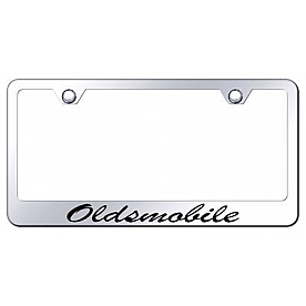 Automotive Gold License Plate Frame - Silver Stainless Steel - LFSOLDEC