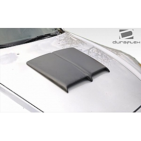 Extreme Dimensions Hood Scoop - Cowl Induction Primered Fiberglass Black - 106355