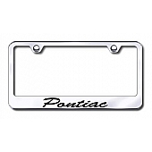 Automotive Gold License Plate Frame - Silver Stainless Steel - LFSPONEC