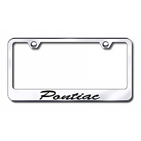Automotive Gold License Plate Frame - Silver Stainless Steel - LFSPONEC